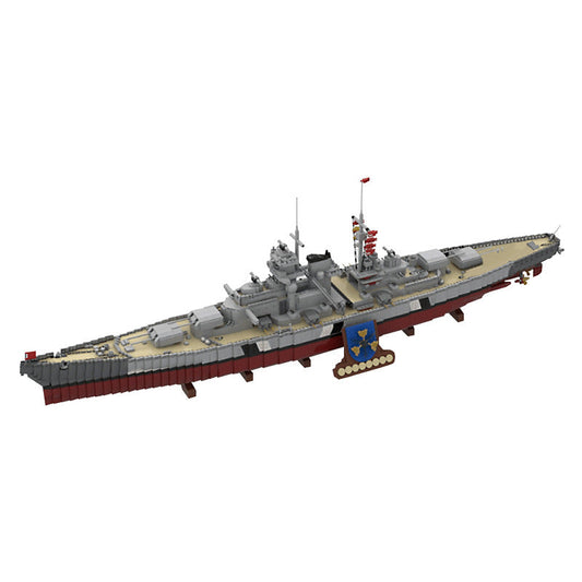 Battleship Bismarck Building Kit | LEGO-Compatible MOC - 1