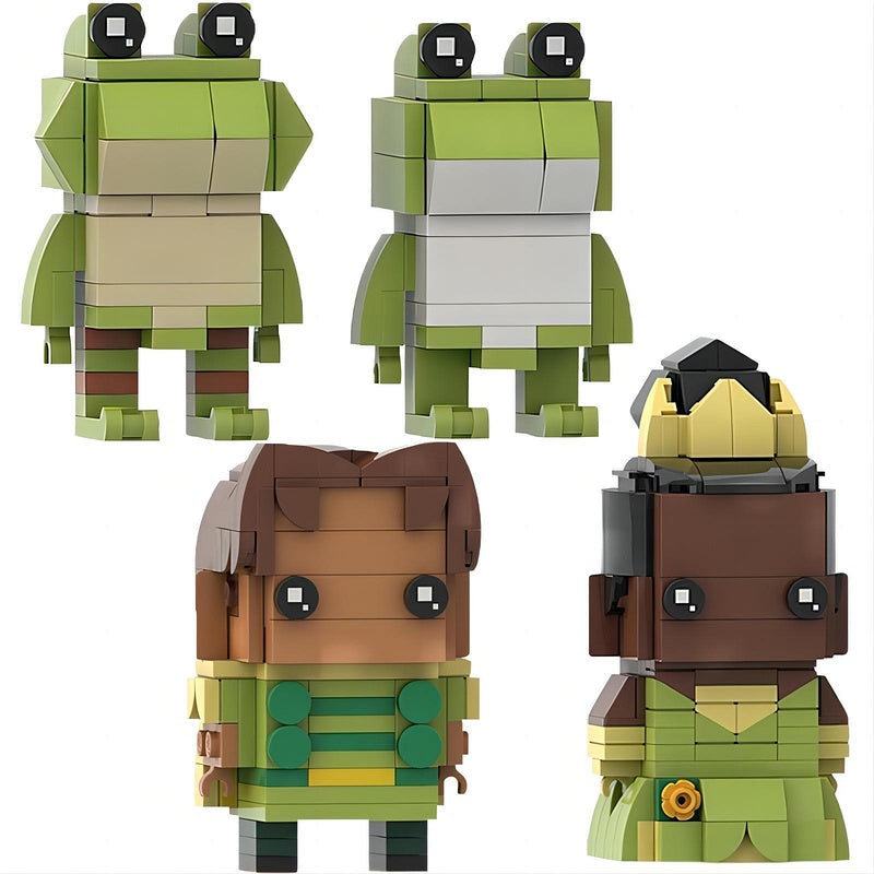 Bayou Princess and Frog Prince BrickHeadz Building Kit | LEGO-Compatible MOC - 1