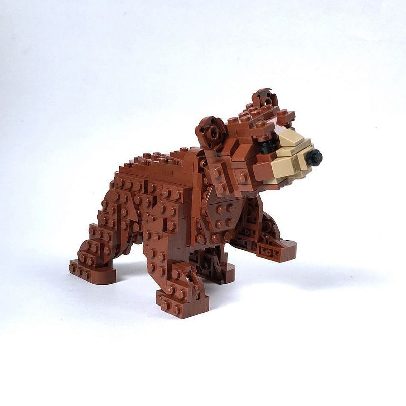 Bear Cub Wildlife MOC Building Kit | Detailed Animal Display Model - 2