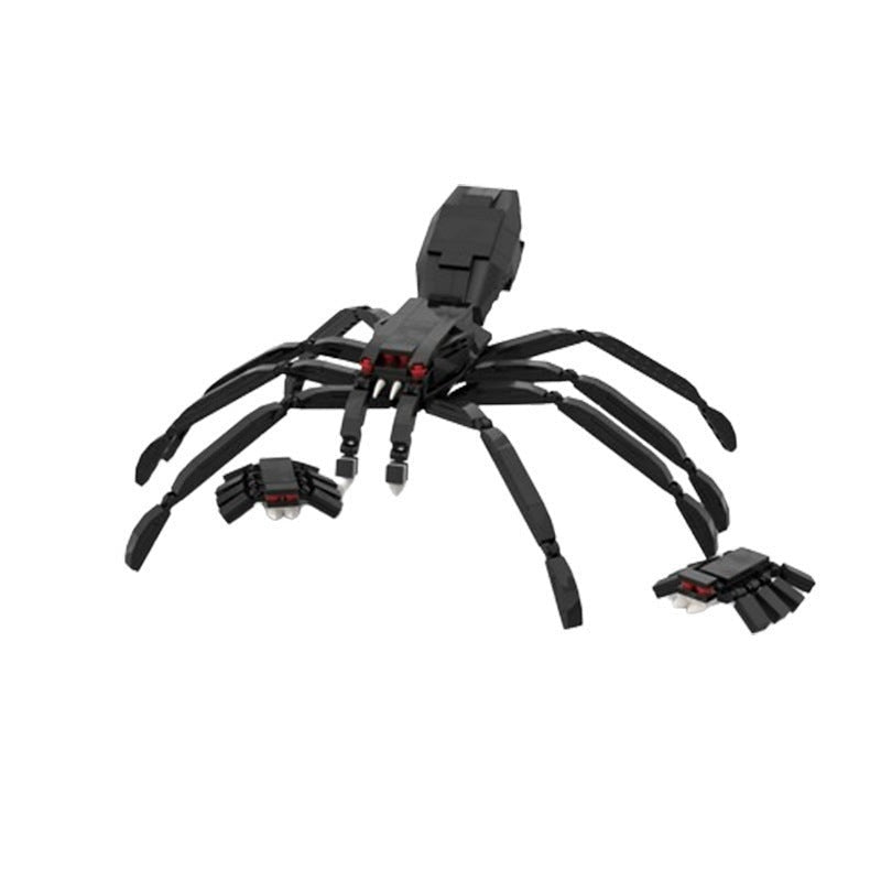 Big Black Spider MOC Building Kit | Realistic Spider Animal Figure Model - 1