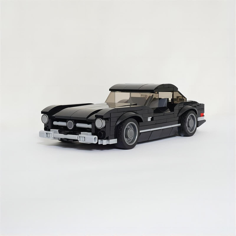 Black 1950s European Classic Grand Touring Sports Car MOC Building Kit - 1
