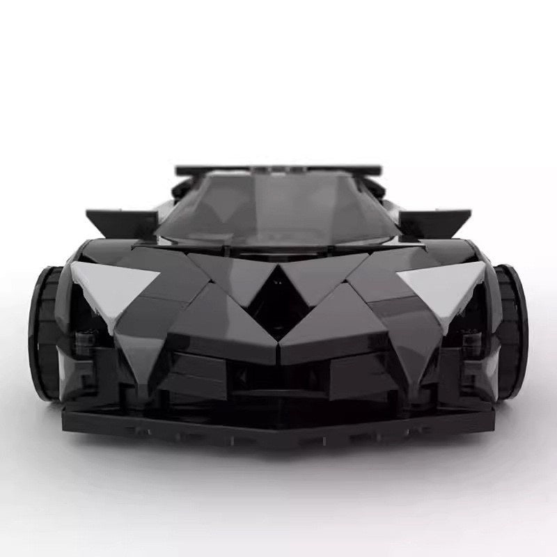 Black 1:25 Aerodynamic Supercar MOC Building Kit - 1