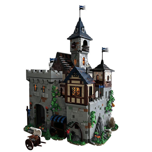 Black Falcon`s Castle Building Kit | LEGO-Compatible MOC - 1