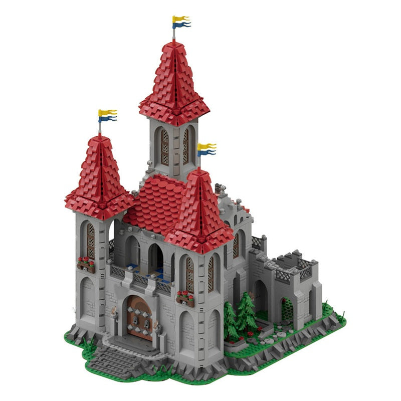 Black Knights Rose Castle MOC Building Kit | Fantasy Fortress Architecture - 1