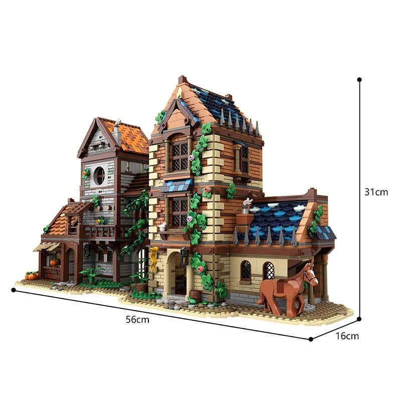 Blacksmith Shop MOC Building Kit | Medieval Forge Workshop - 4