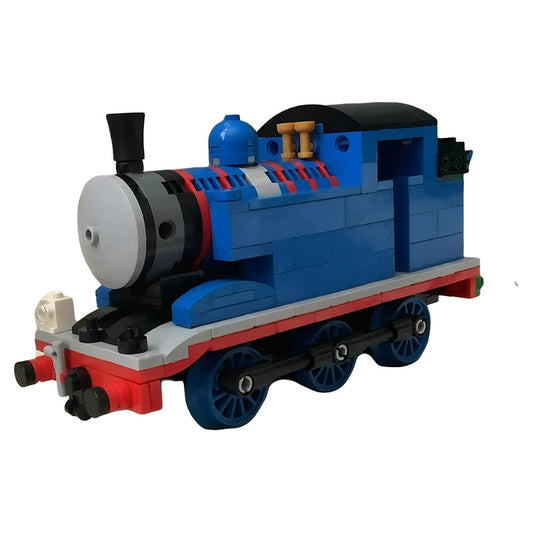 Blue Character Steam Locomotive MOC Building Kit - 1
