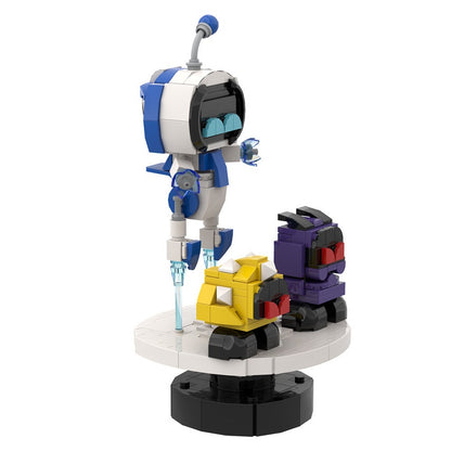 Blue-Eyed Antenna Robot MOC Building Kit | Mini Bot Display - 1