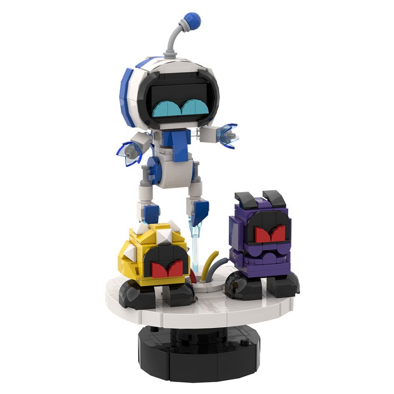 Blue-Eyed Antenna Robot MOC Building Kit | Mini Bot Display - 3