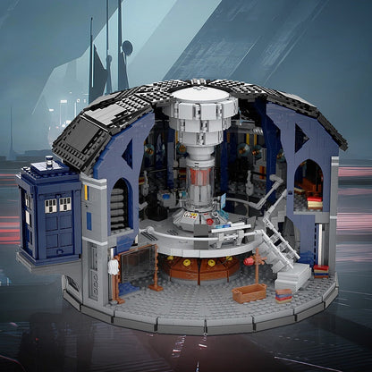 Blue Time Travel Box MOC Building Kit | Sci-Fi Architecture Model - 4