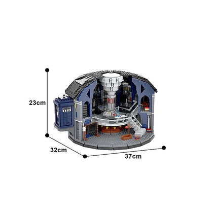 Blue Time Travel Box MOC Building Kit | Sci-Fi Architecture Model - 5