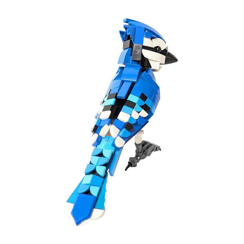 Bluejay Bird MOC Animal Building Kit | Posable Wildlife Display Model - 3