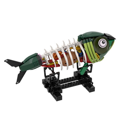 Bone Fish Skeleton MOC Building Kit | Aquarium Display Model Kit - 2