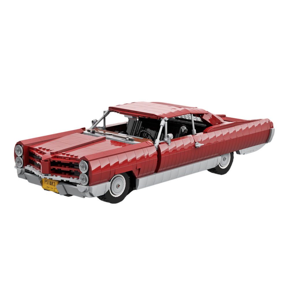 Bonneville 1966 Dark Red Car Building Kit | LEGO-Compatible MOC - 1