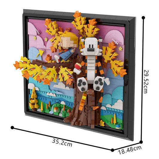 Boy & Tiger Tree Diorama Building Kit | LEGO-Compatible MOC - 1