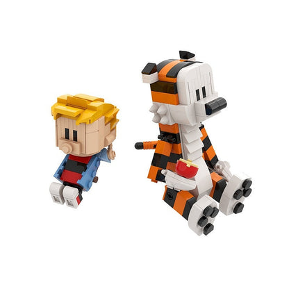 Boy & Tiger Tree Diorama MOC Building Kit | Nature Display Model - 6