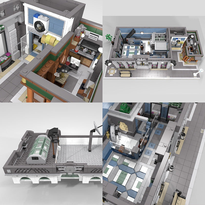 Brick Bank Coffee Shop MOC Building Kit | City Modular Architecture - 3
