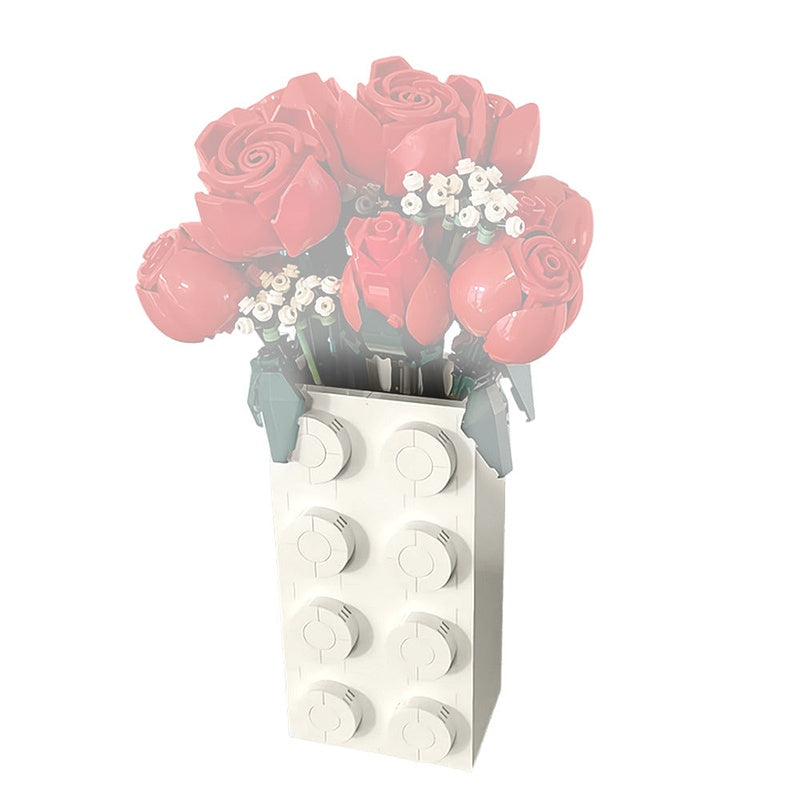 Brick Vase MOC Building Kit | Decorative Modern Vase Display Model - 1