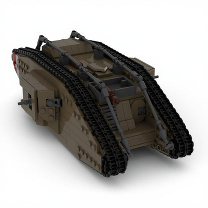 British Mark IV WWI Heavy Tank 1:35 Scale MOC Building Kit - 1