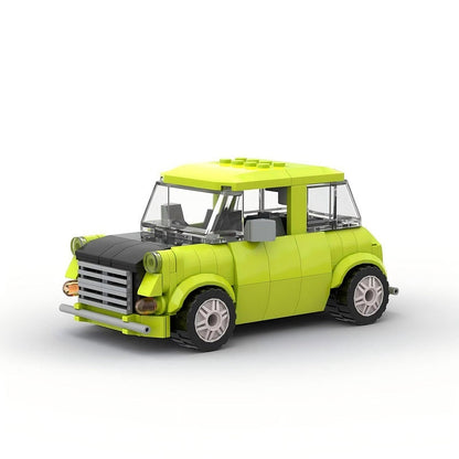 British Retro Mini Car MOC Building Kit | Classic Vintage Vehicle Model - 1