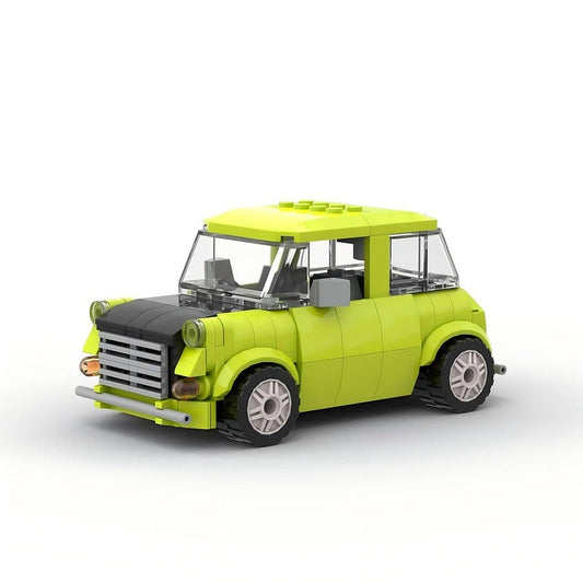 British Retro Mini Car MOC Building Kit | Classic Vintage Vehicle Model - 1