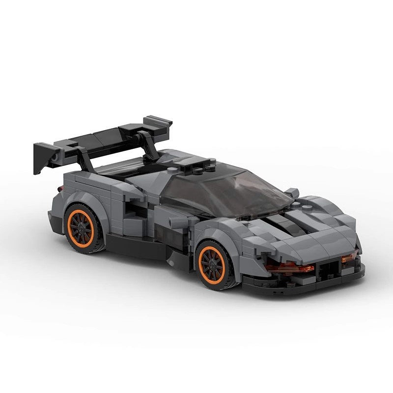 British Track Hypercar Racing Coupe Building Kit | 8-Stud Wide LEGO-Compatible MOC - 1