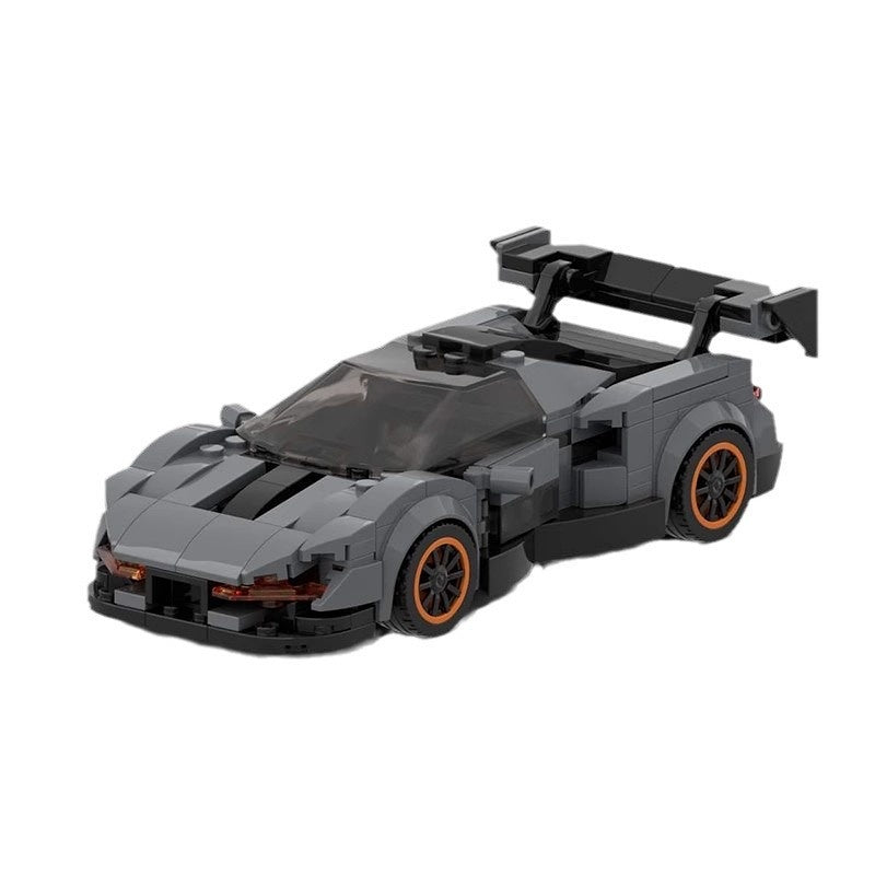 British Track Hypercar Racing Coupe Building Kit | 8-Stud Wide LEGO-Compatible MOC - 5