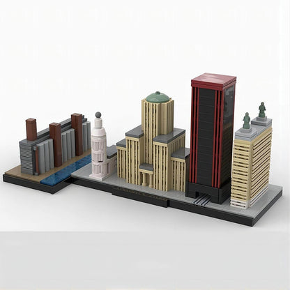 Buffalo Skyline MOC Skyscraper City Model Building Kit, Urban Display Set - 1