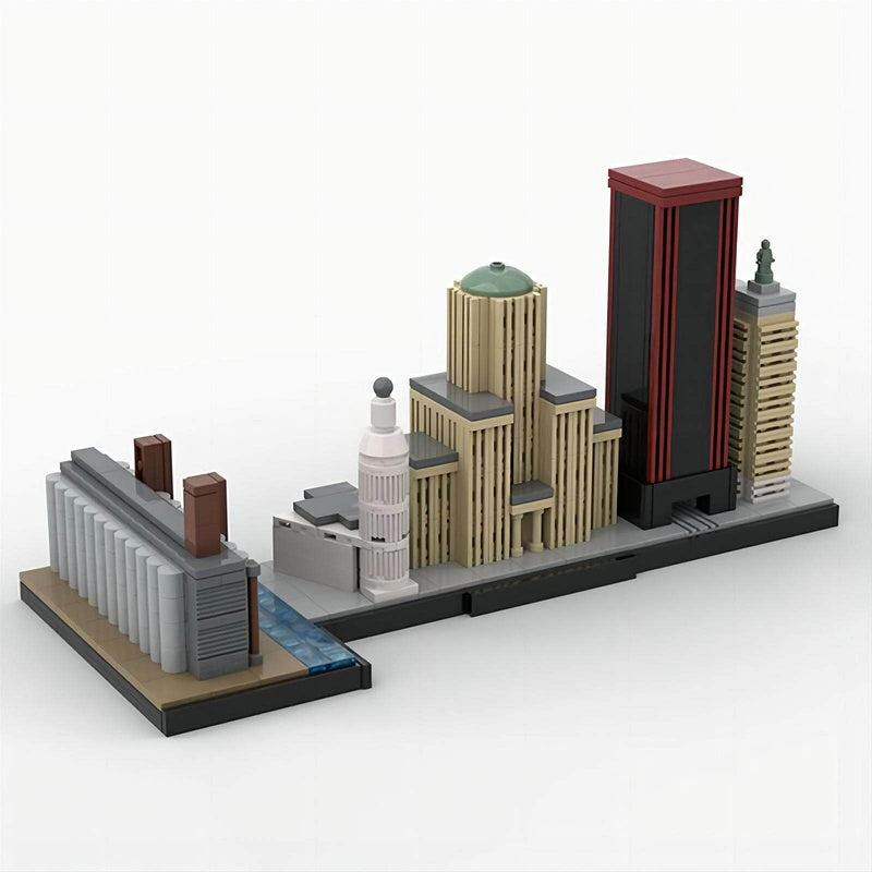 Buffalo Skyline MOC Skyscraper City Model Building Kit, Urban Display Set - 2