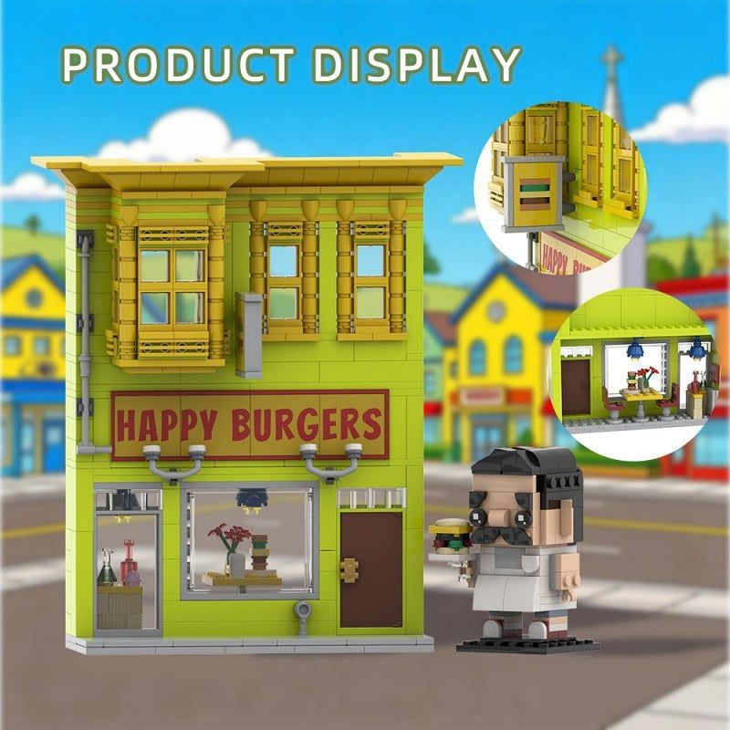 Burger Chef Cube Character & Burger Shop MOC Building Kit - 5