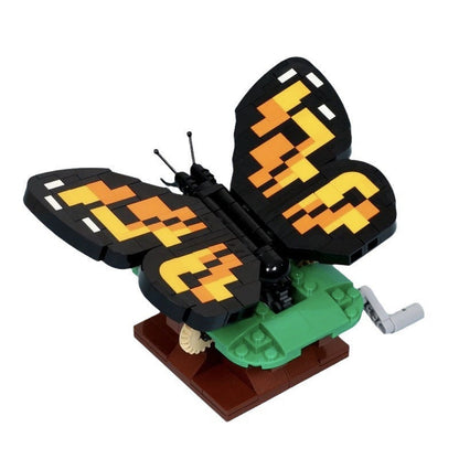 Butterfly Sunning Its Wings MOC Building Kit | Realistic Animal Model - 1