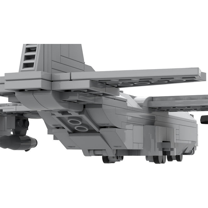 C-130 Military Transport Plane MOC Building Kit | 1:125 Scale Tactical Airlifter Model - 2