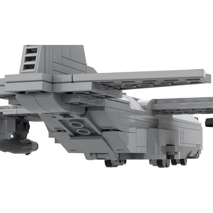 C-130 Military Transport Plane MOC Building Kit | 1:125 Scale Tactical Airlifter Model - 2