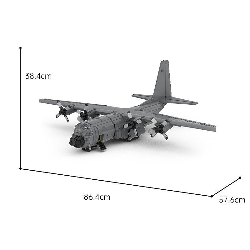 C-130 Military Transport Plane MOC Building Kit | Tactical Airlifter Model - 2