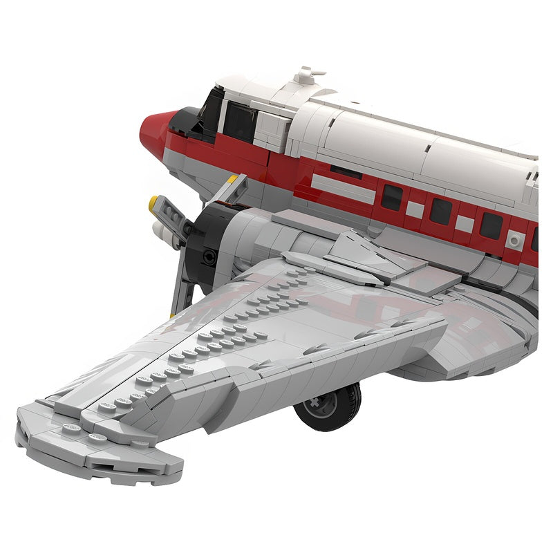 C-47 Skytrain Civilian Transport Aircraft MOC Building Kit - 3