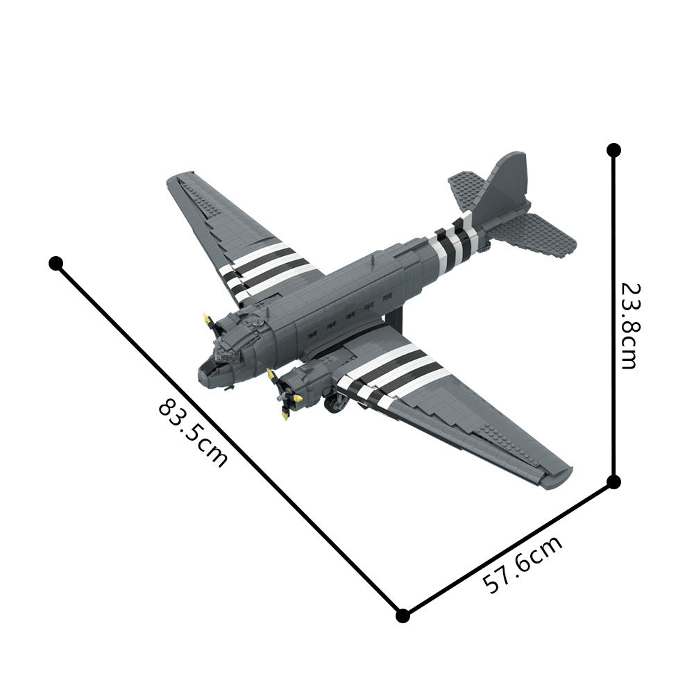 C-47 Skytrain Transport Aircraft Building Kit | LEGO-Compatible MOC - 4