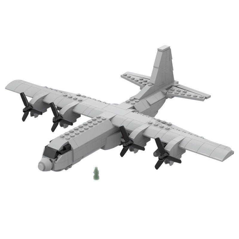 C130 Military Transport Plane Building Kit | 1:125 Scale | LEGO-Compatible MOC - 1