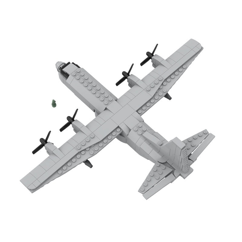 C130 Military Transport Plane Building Kit | 1:125 Scale | LEGO-Compatible MOC - 4