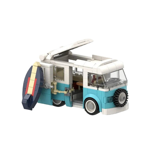 Camper Van MOC Building Kit | Small Figure-Scale Travel Vehicle Model - 1