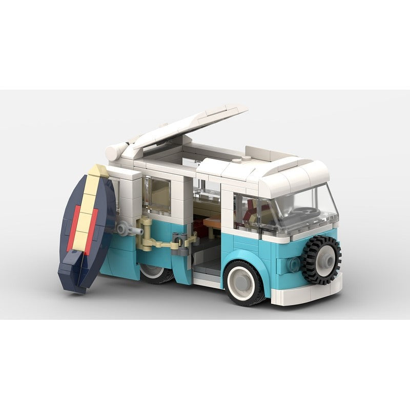 Camper Van MOC Building Kit | Small Figure-Scale Travel Vehicle Model - 2