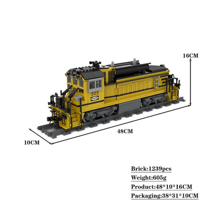 CANFOR SW1200RS Cargo Train MOC Building Kit | Industrial Locomotive Model Kit - 3