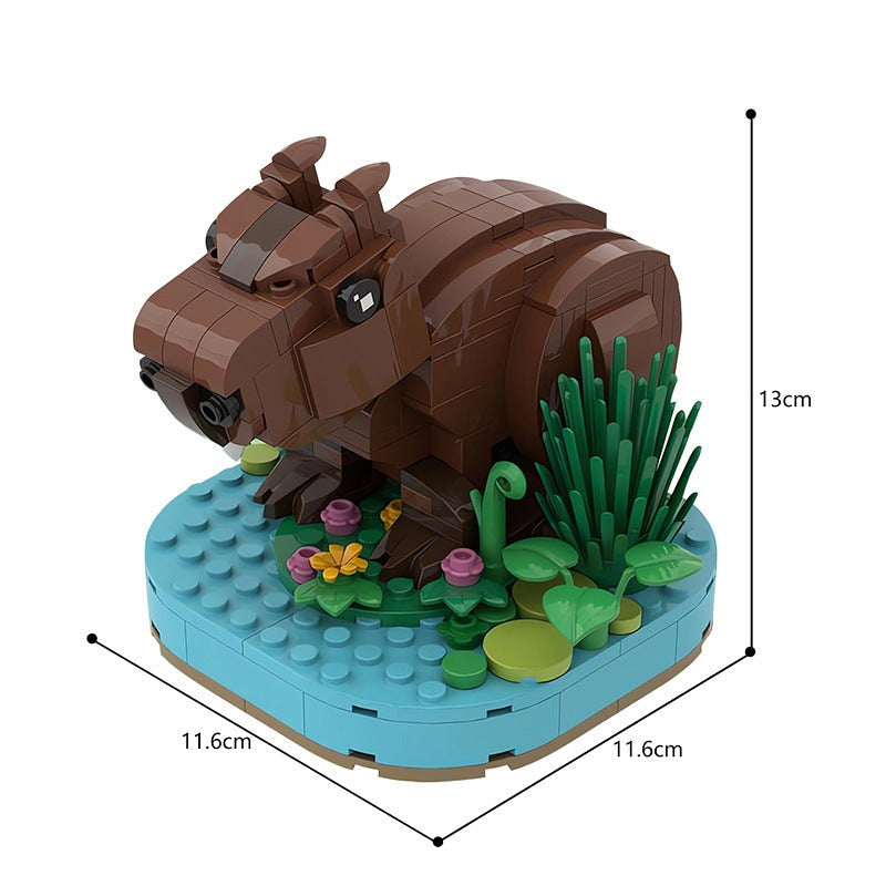 Capybara MOC Building Kit | Wildlife Animal Custom Construction Model - 4