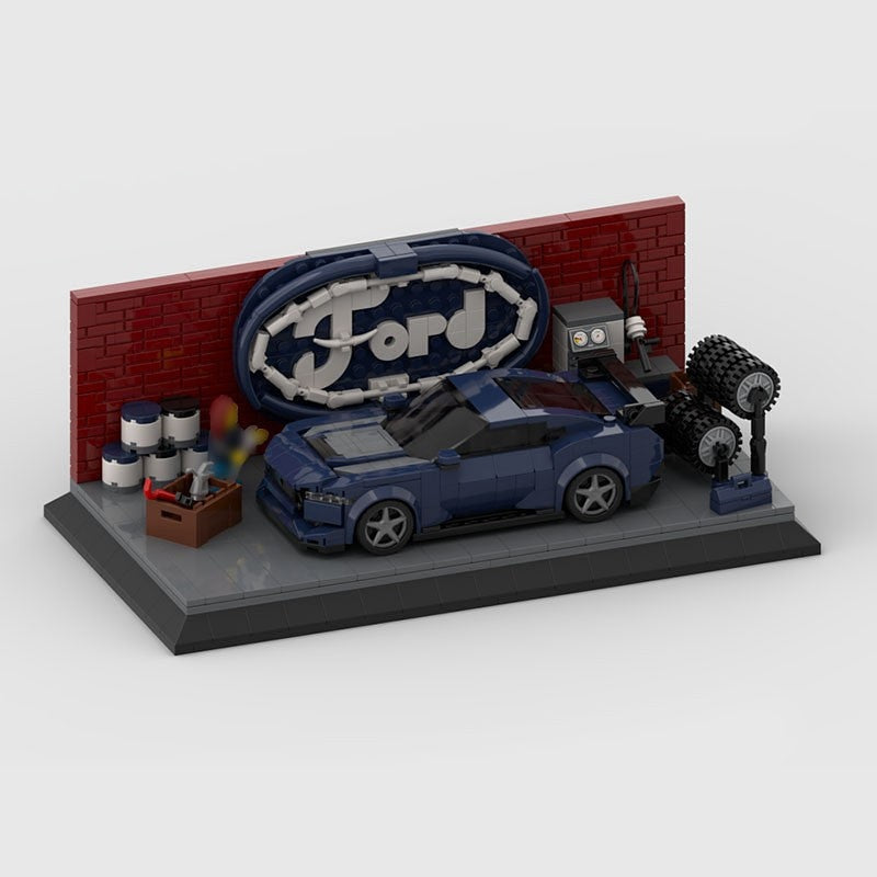 Car Model Display Stand MOC Building Kit | Automotive Showcase Diorama - 3