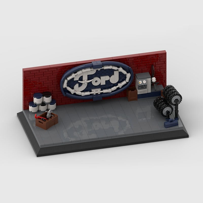 Car Model Display Stand MOC Building Kit | Automotive Showcase Diorama - 5