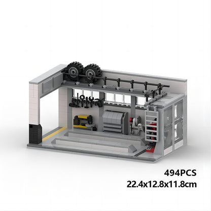 car repair shop compatible building set | 494 pcs - 6
