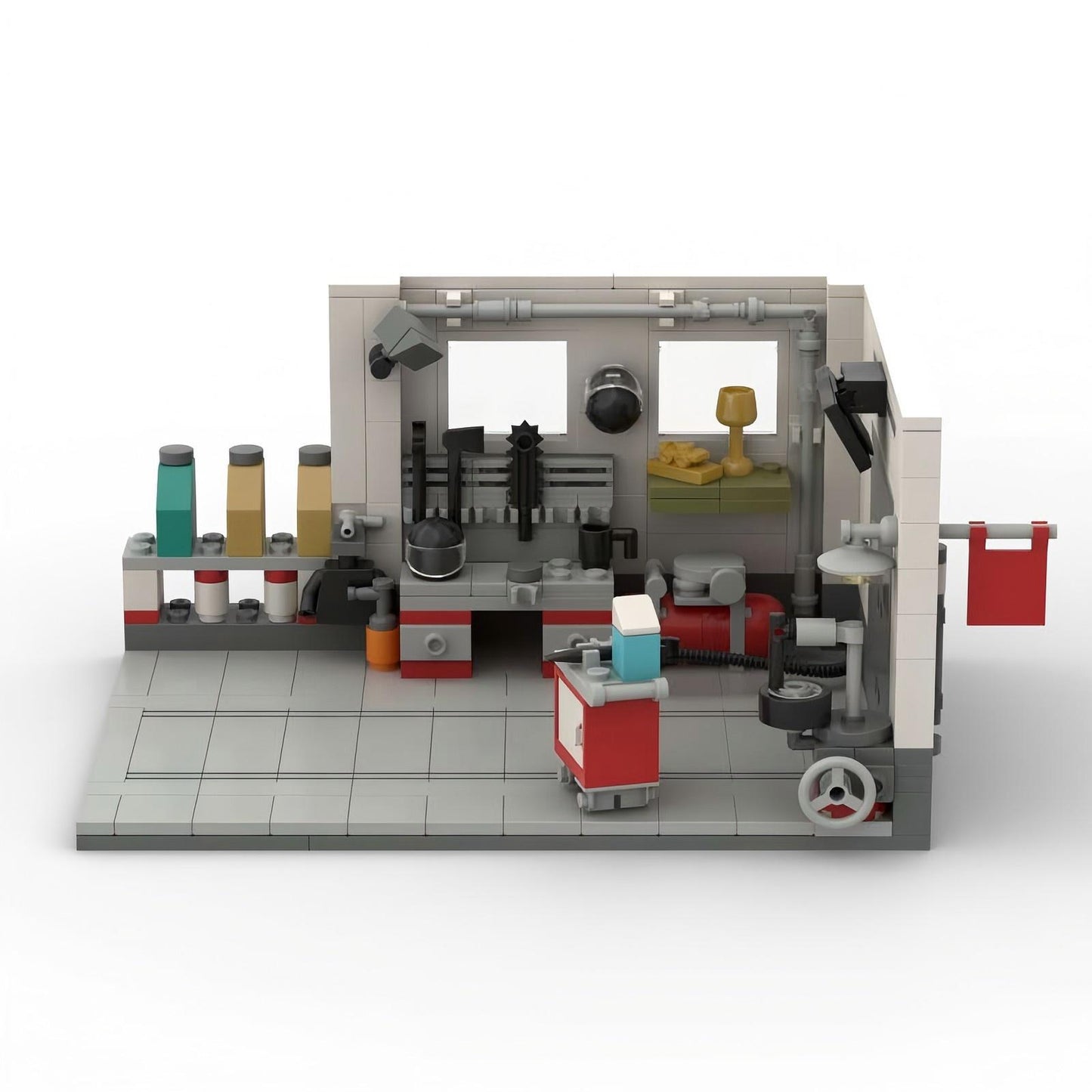 car repair shop compatible building set - 4