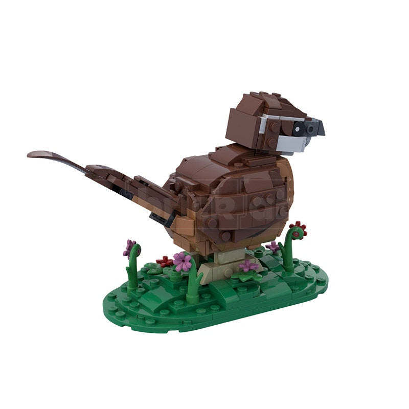 Carolina Wren Bird MOC Building Kit | Realistic Wildlife Model - 2