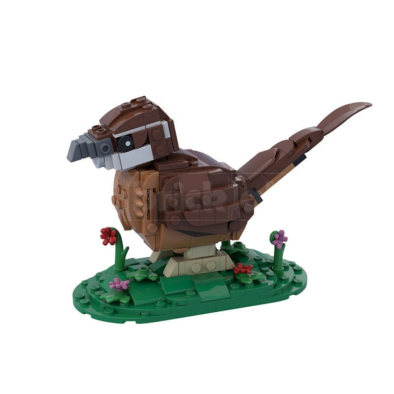Carolina Wren Bird MOC Building Kit | Realistic Wildlife Model - 3
