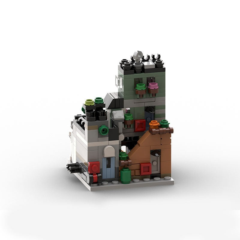 Carpenter Workshop Modular Building Kit | Urban Grocery and Apartment MOC - 3