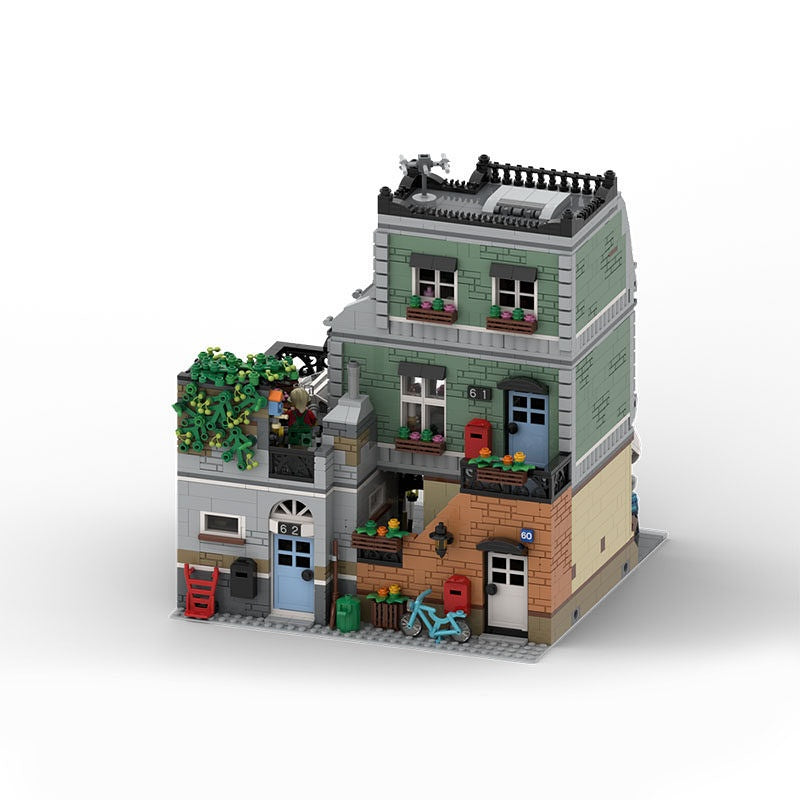 Carpenter Workshop Modular Building Kit | Urban Grocery and Apartment MOC - 5
