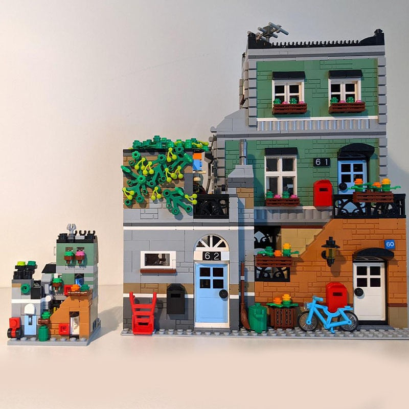 Carpenter Workshop Modular Building Kit | Urban Grocery and Apartment MOC - 8
